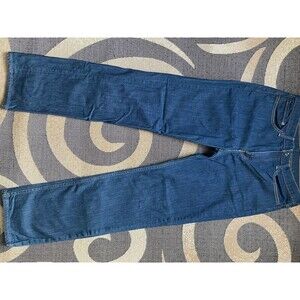 Levi's 514 Men Jeans 34x32 Blue Denim Straight Fit Mid Rise Dark Wash Pockets